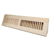 15 inch TruAire Unfinished Wood Baseboard Register - Red Oak